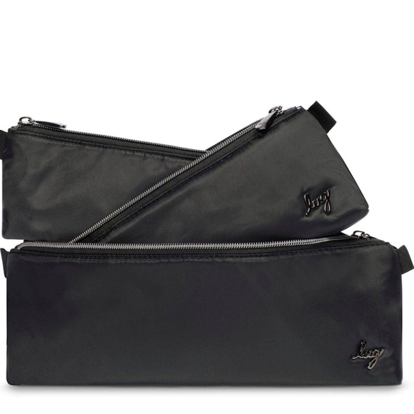 Lug Schooner 3pc Storage Pouches - Black - Brand New with tags in plastic - Picture 1 of 8